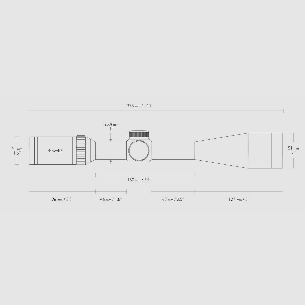 BWare HAWKE 14162 Zielfernrohr VANTAGE SF 6-24x44 Half MIL DOT J6000
