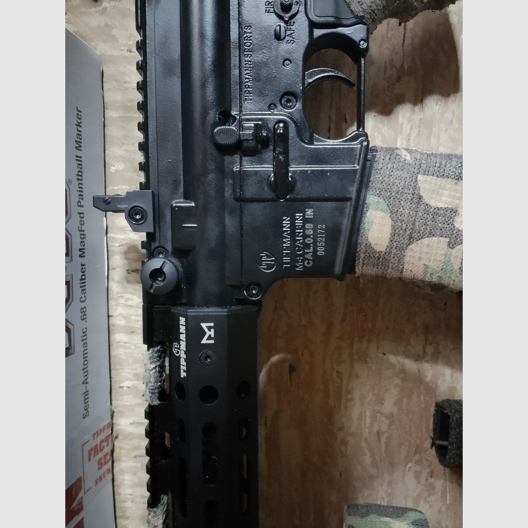Tippmann Tmc Elite Markierer .68 Zubehör Tuning Lauf 1000 stk. Paintballs Cal 68 Set LED Lampe 3 Magazine Maske Ovp 