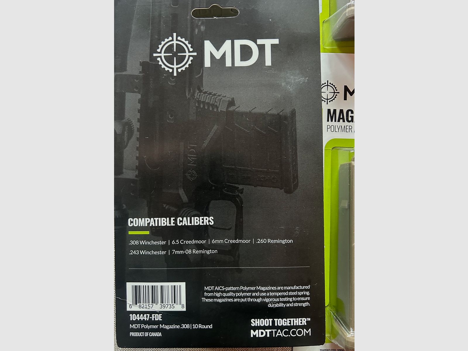 MDT Polymer Magazin  FDE Kaliber .308 , 6,5 usw.