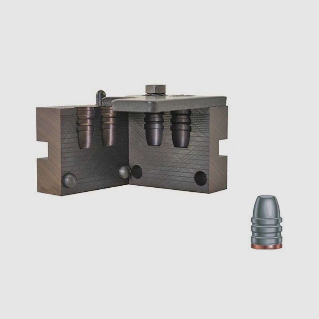 Stampo di fusione doppio RCBS .430 / 10,9 mm 240 gr / 15,6 g 44-240-SWC proiettili semi-wadcutter gas check .430