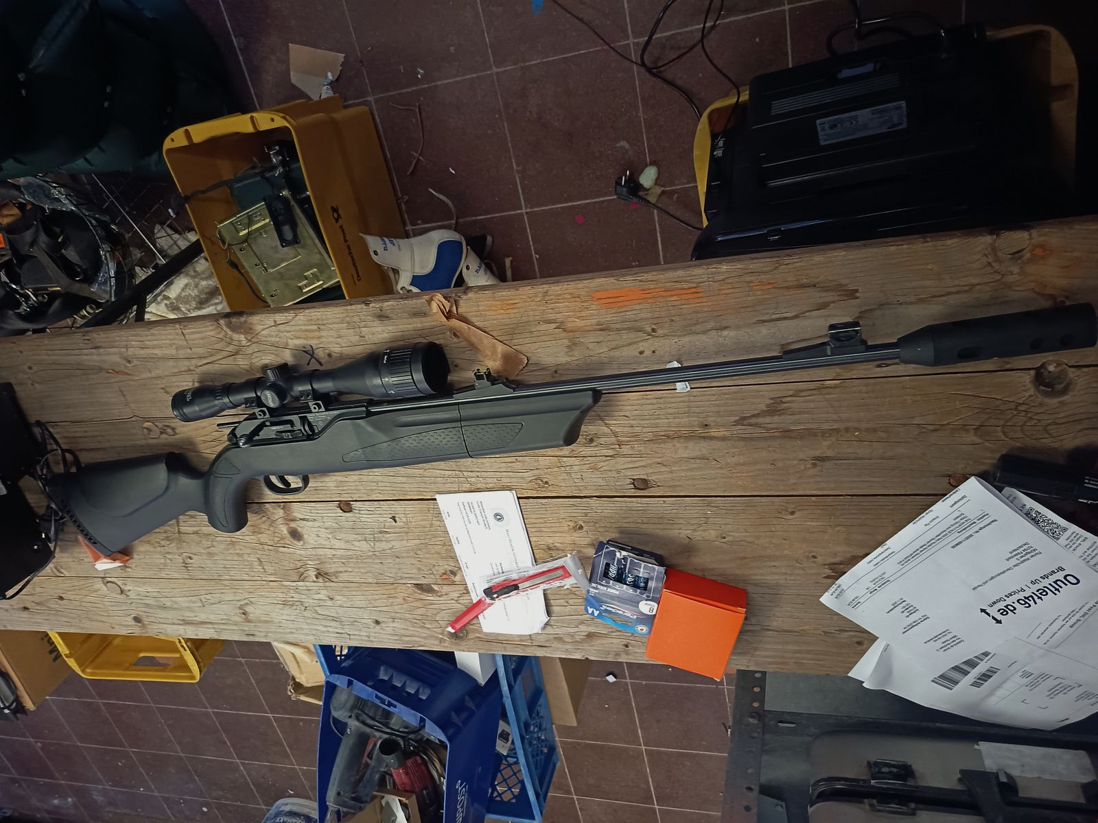 Bundle of airsoft 1 rifle 4 pistols with ammunition and gas cartridges