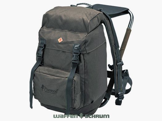 Mochila de asiento de madera de pino ante marrón 35l