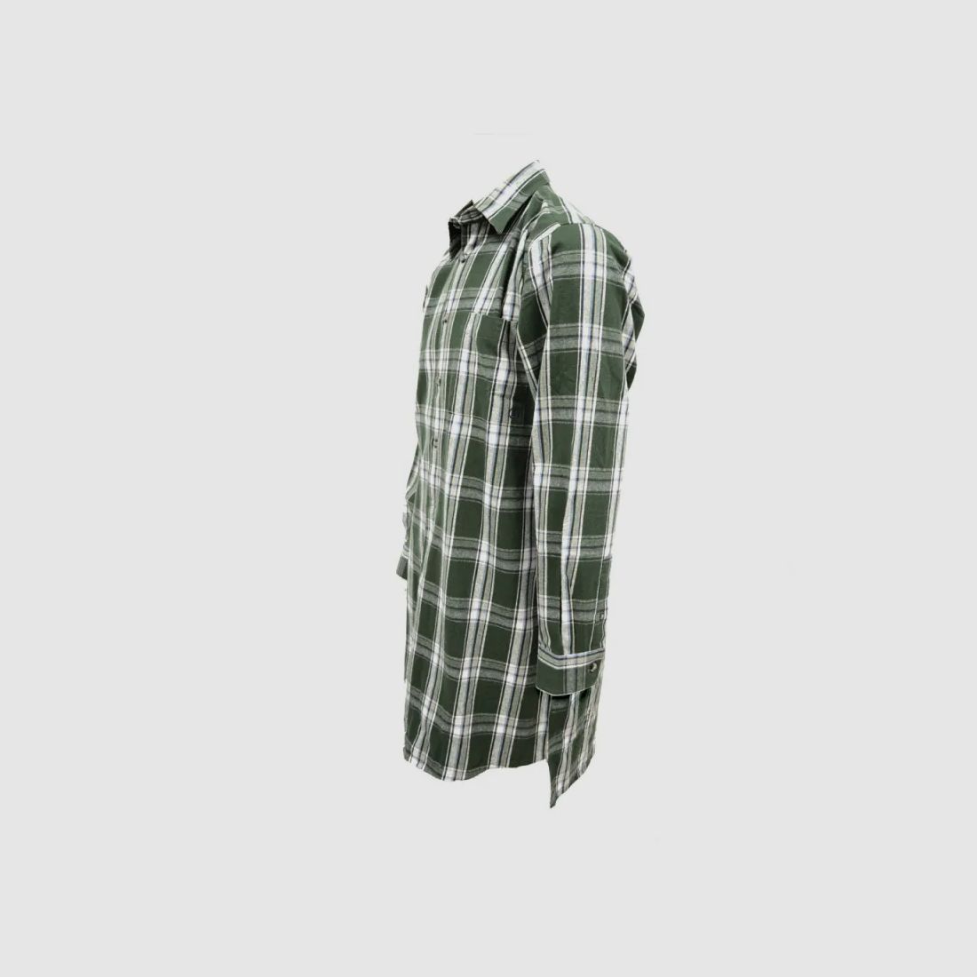 LMA Hemd mit langen Schößen grün aus Baumwollflanell, Bild 5 von 12