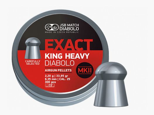 Pellet 6.35 mm JSB Exact King Heavy MKII Cal .25