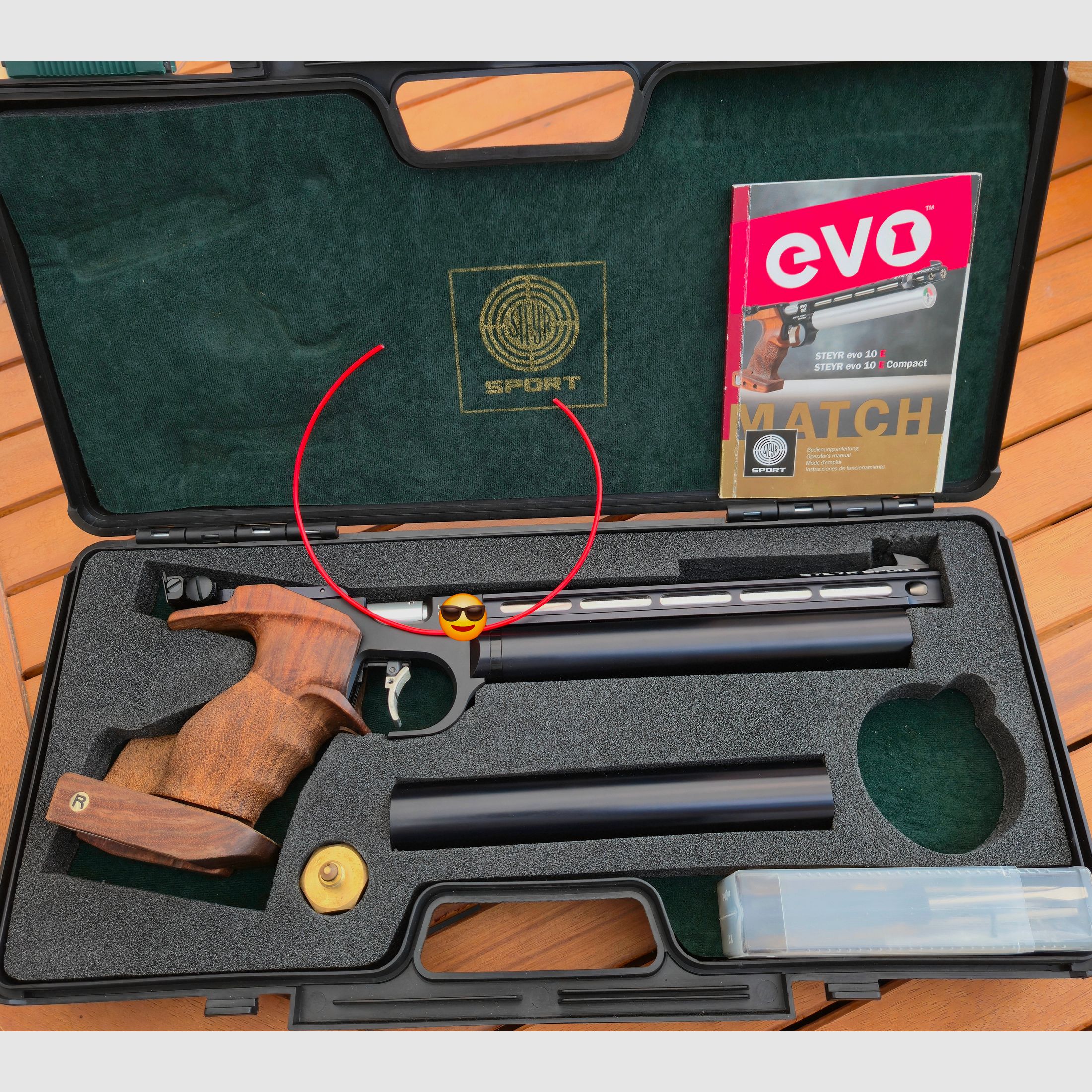 Match pistola de aire STEYR EVO 10 E como nueva, TÜV 2036, imagen 1 de 7