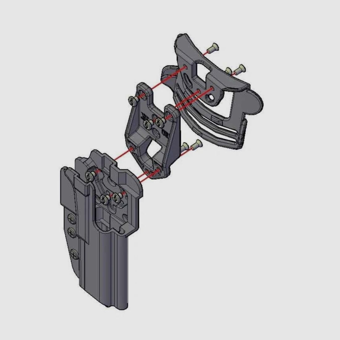 Funda KYDEX COMP-TAC International CZ Shadow II derecha negra aprobada por IPSC