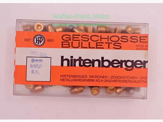 Hirtenberger / Österreich FFW-Geschosse 9mm (.355)