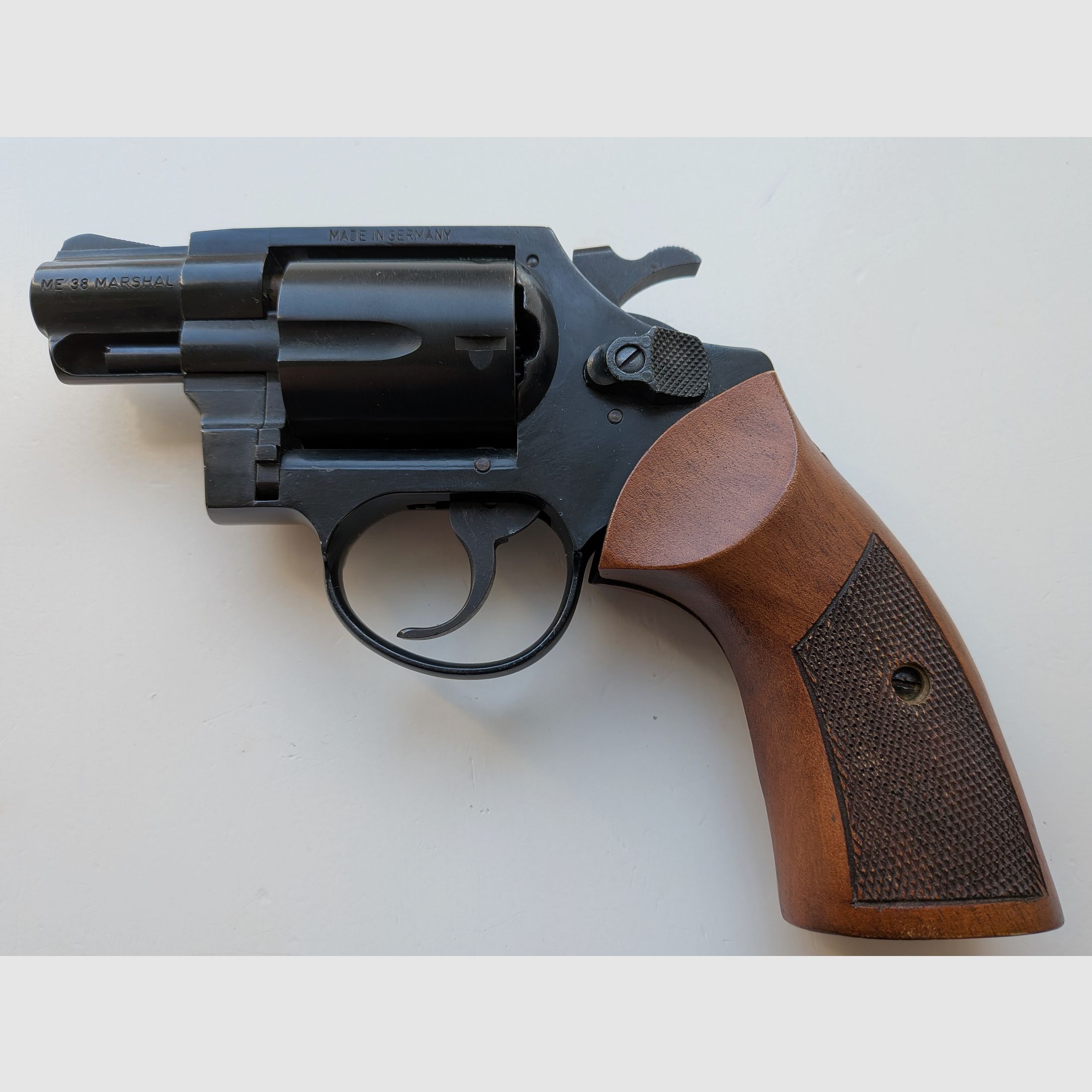 ME 38 Marshal - Revolver - PTB 203/2 - 9mm Knall - Holzgriff - SSW