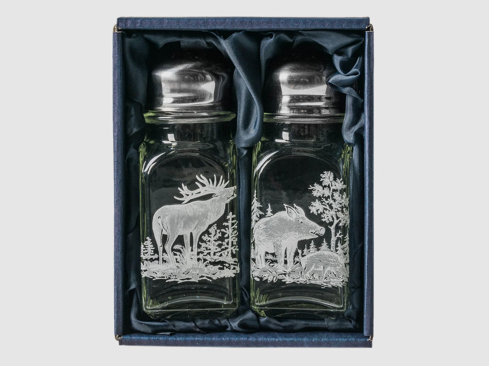 Juego de salero y pimentero de caza