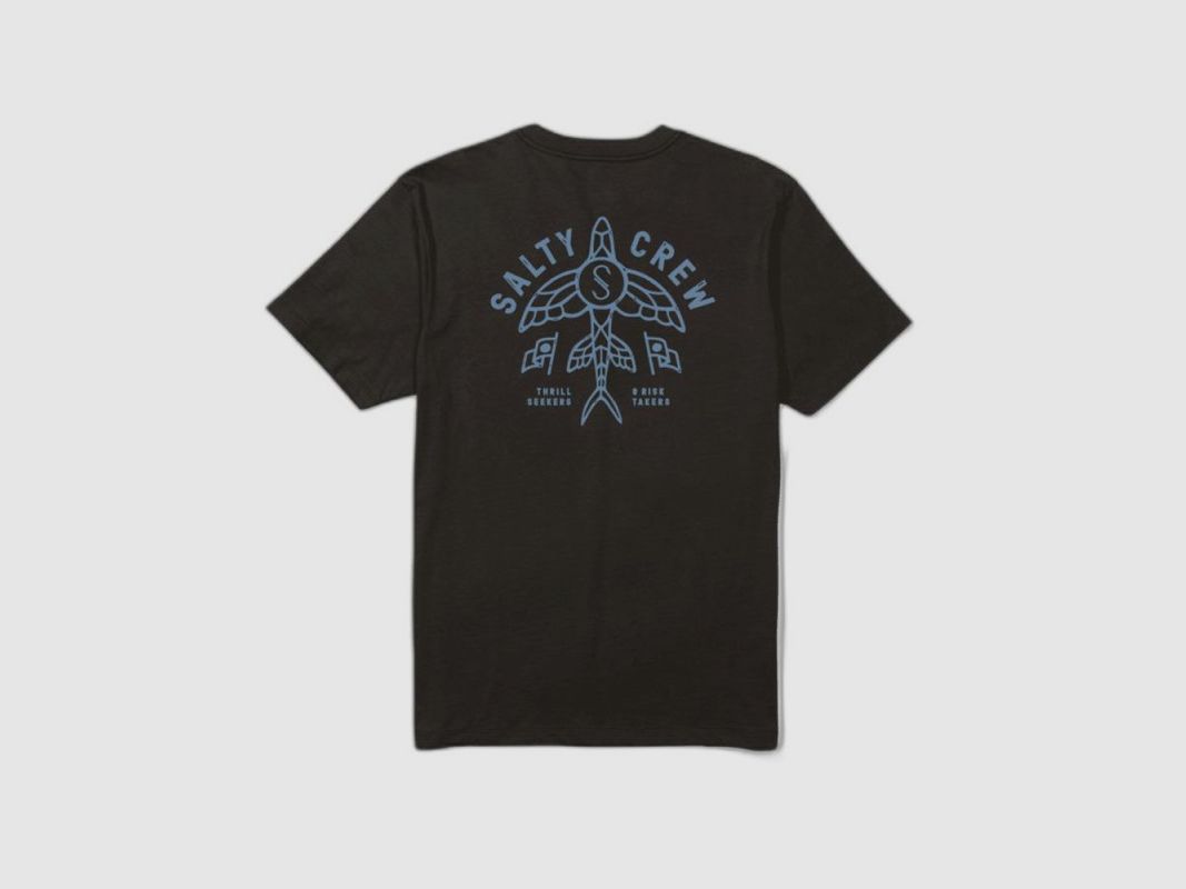 T-SHIRT SALTY CREW FLYER SCHWARZ