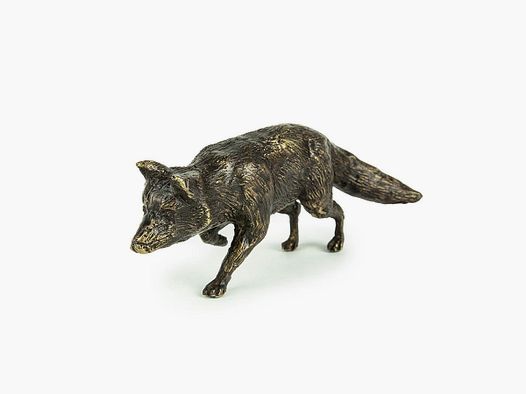 Bronzeskulptur "Mausender Fuchs"