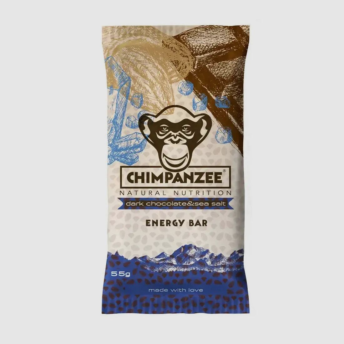 Chimpanzee Riegel Energy Bar Dunkle Schokolade Salz