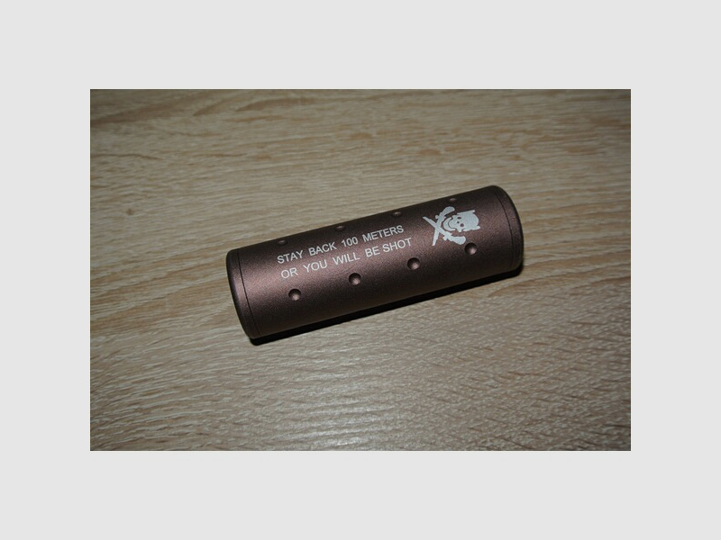 100x30 Stubby Silencer CW/CCW Pirate Arms Stay back 100 Meter or You will de Shot Schalldämper