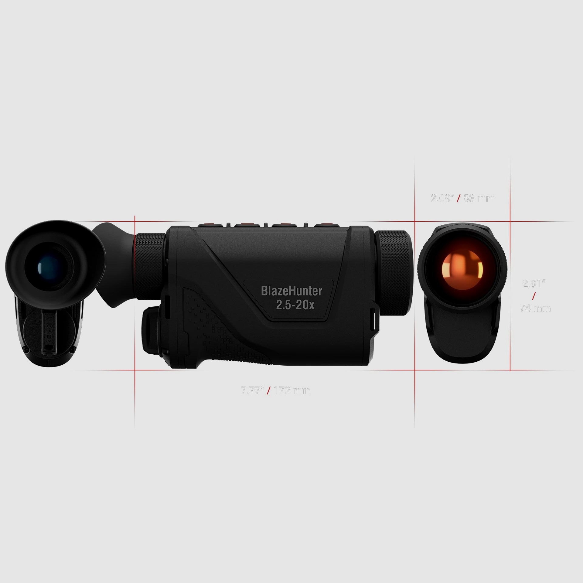 BlazeHunter 635, 2.5x20x, thermal monocular, image 4 of 5