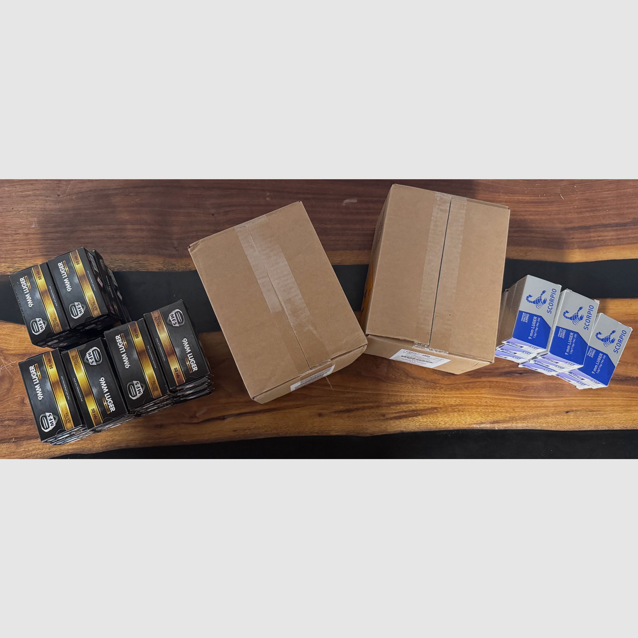 Munition 9 mm MFS 8 gr. FMJ & STV 8 gr. FMJ – insgesamt 3.500 Schuss