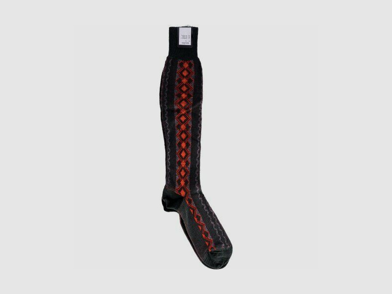 Karcher + Lessle Kniestrümpfe Strick grün/rot UK 12,5 / 45
