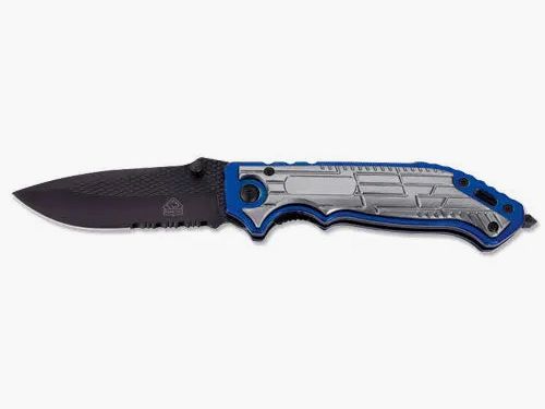 PUMA TEC Cuchillo plegable, azul/plata