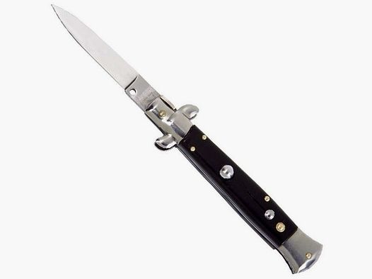 Couteau à ressort Stiletto noir, 420rsf