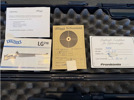 Karabin sportowy Walther, model LG 210 Plus