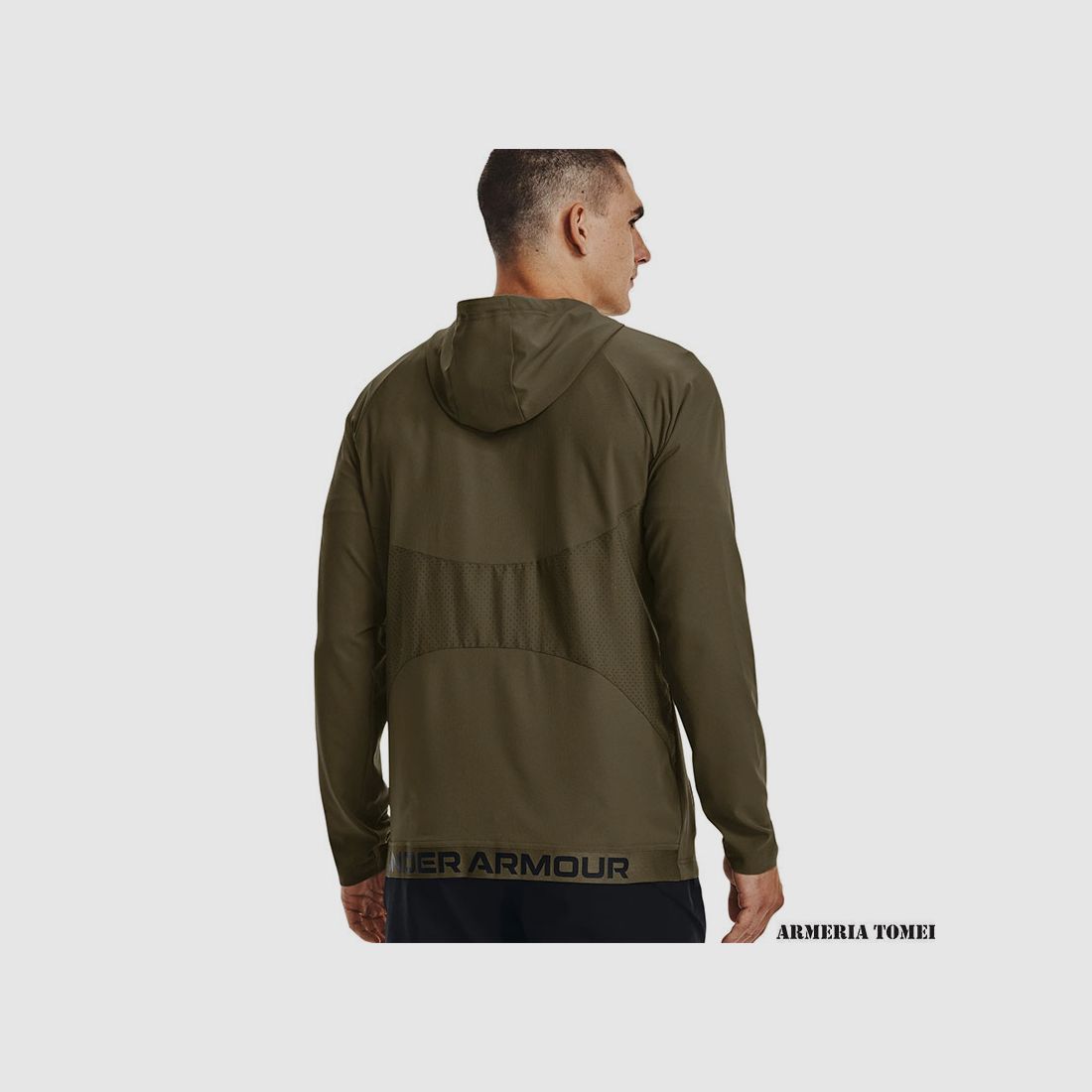 UNDER ARMOUR – MAN – WOVEN PERFORATED WINDBREAKER Tent / Black – 361, image 4 of 5