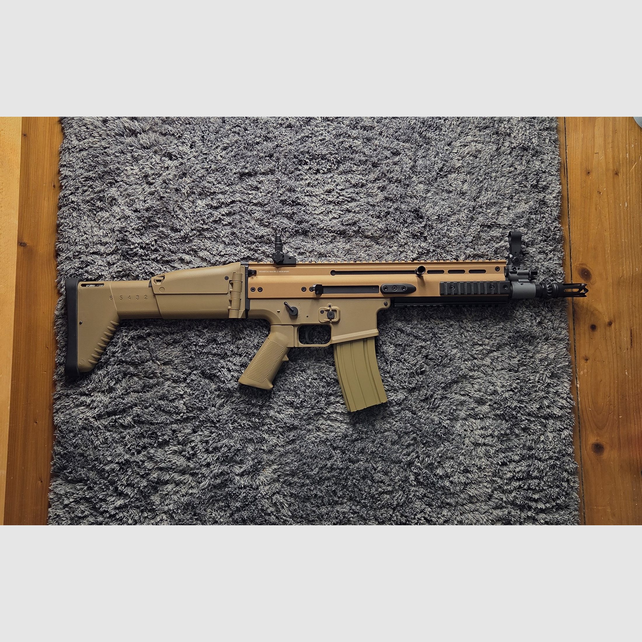 Begadi Mk16  Sport / Scar-L in Tan mit PRO FNS CNC Alu Rotary Hop Up Upgrade