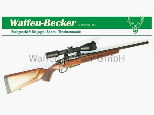 Brenner / Waffen Schumacher Brenner BR20 Cal. .308Win. LL:51cm M15x1 filettatura della bocca, calcio in legno + Bauer HD 2-16x50 mirino