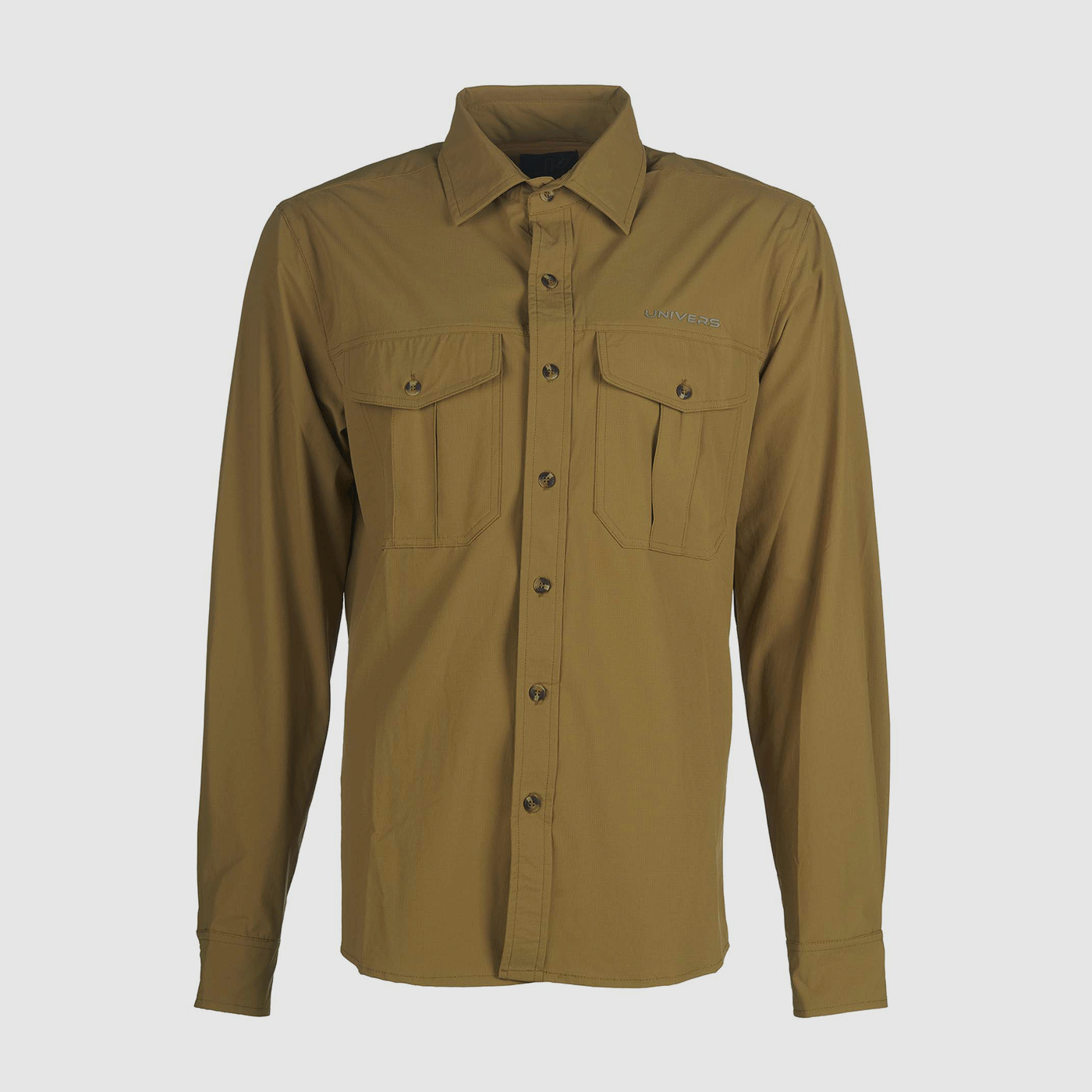 UNIVERS – PINZOLO 4-WAY STRETCH SHIRT CAMMELLO, afbeelding 1 van 5