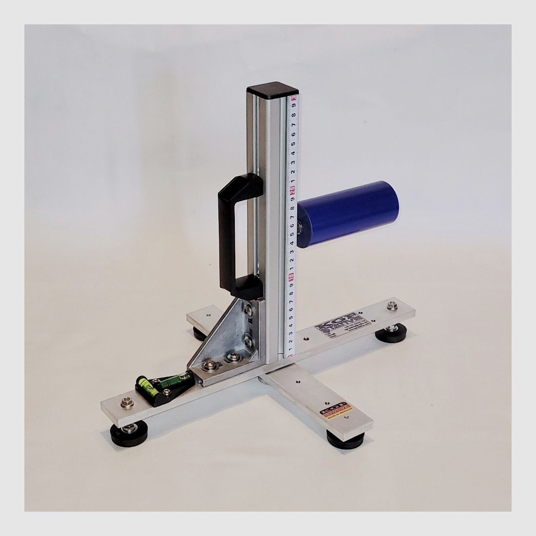 KGF Auflagestativ - Auflageständer Alu X-300-Pro mit Buchenholz-Auflage, klappbar, Waage, Griff und Maßband
