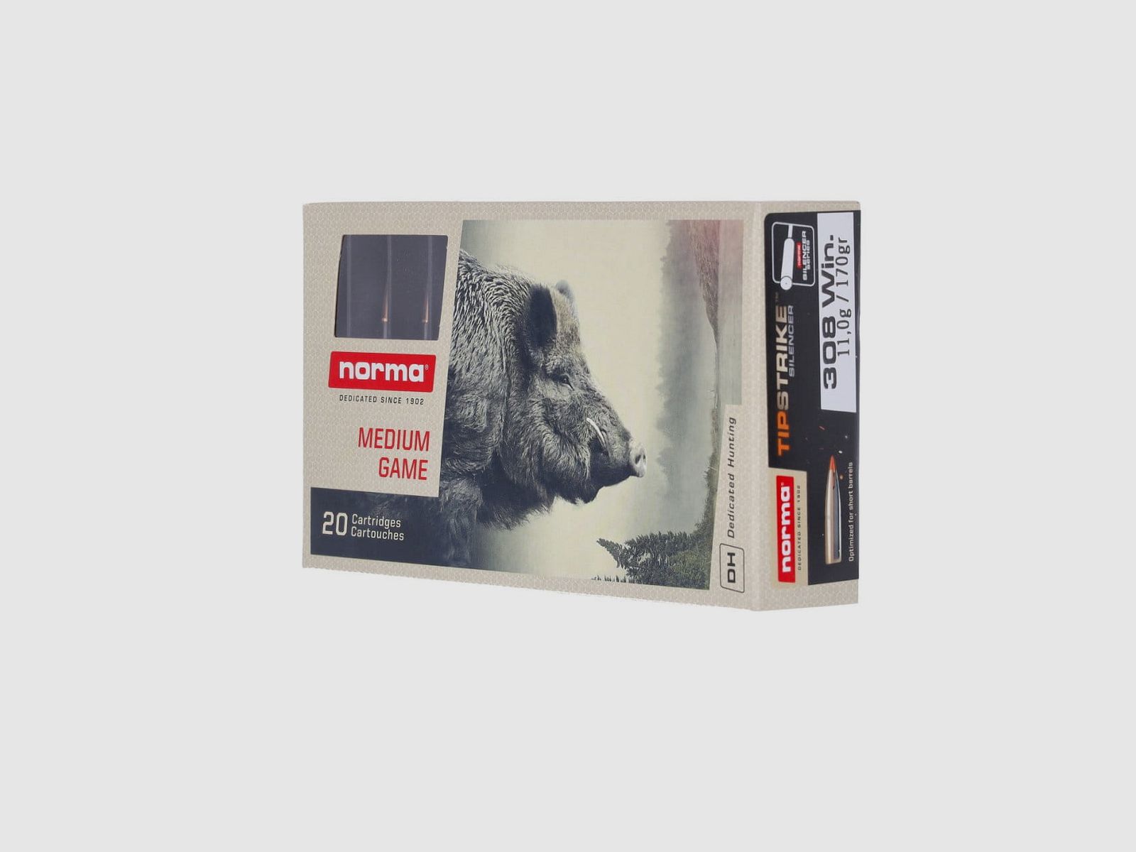 Norma .308 WIN TIPSTRIKE SILENCER 11 g 170 gr - 20 stuks