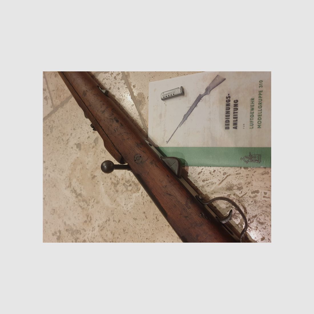 Repetier Luftgewehr Haenel 310 System im K98 Schaft, cal. 4.4 mm