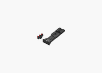 LPA sight with Weaver base for S&W revolver, black finish, rear sight black, fiber optic front sight for pinning