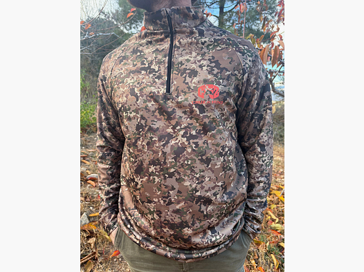 Technische Halbzip-Jacke Farbe Erde CRUZ & HUNT