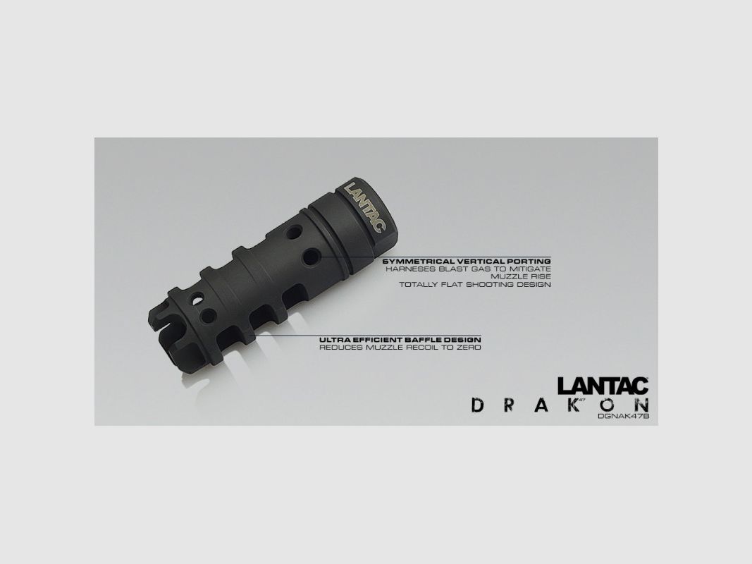 LANTAC Drakon™ Muzzle Brake DGNAK47B™ for AK47 Style Rifles., Bild 6 von 6