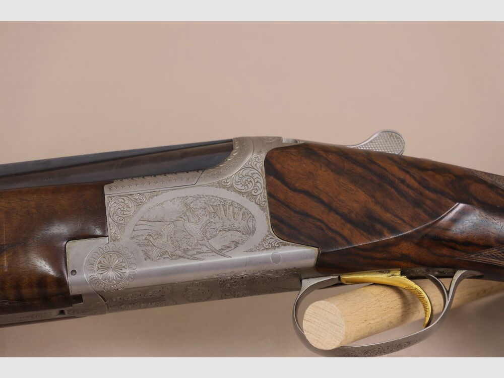 FN B25 Bockdoppelflinte // Gravur // Maserholz // Goldf. Abzug