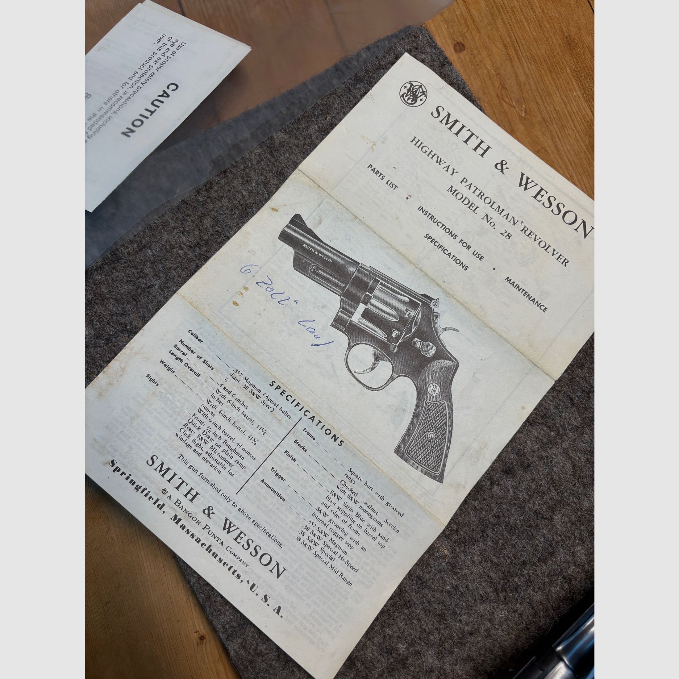 S&W Mod. 28 Highway Patrolman Revolver .357 Pachmayr Sickinger 6