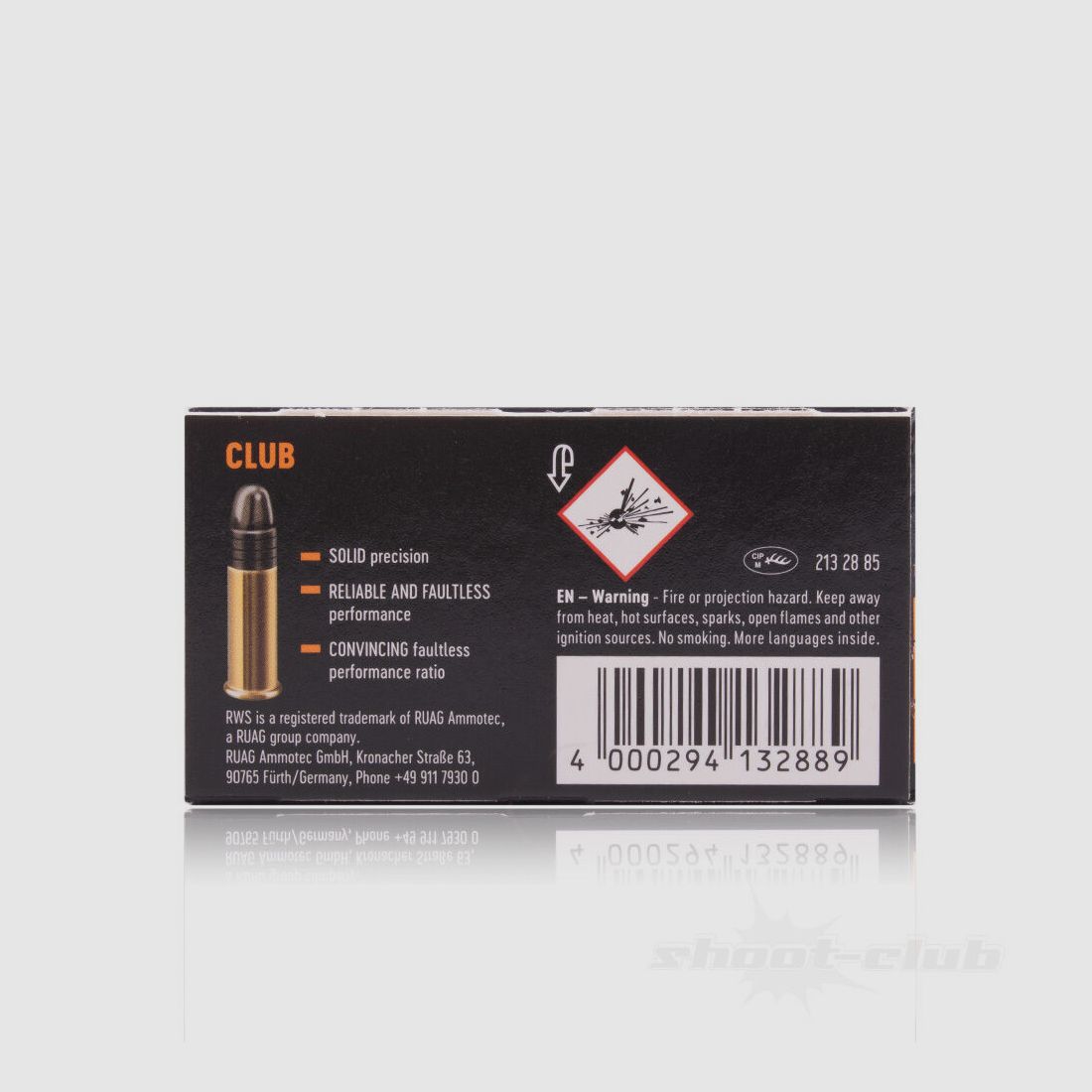 RWS	 Club Kleinkaliber Patrone Kal. 22 lfB - 50 Stk.