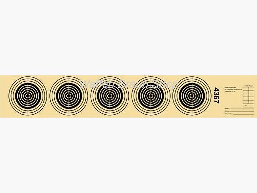 5er Scheibenstreifen für Luftgewehr 5 Spiegel Ø 30.5 mm, nummeriert, Format