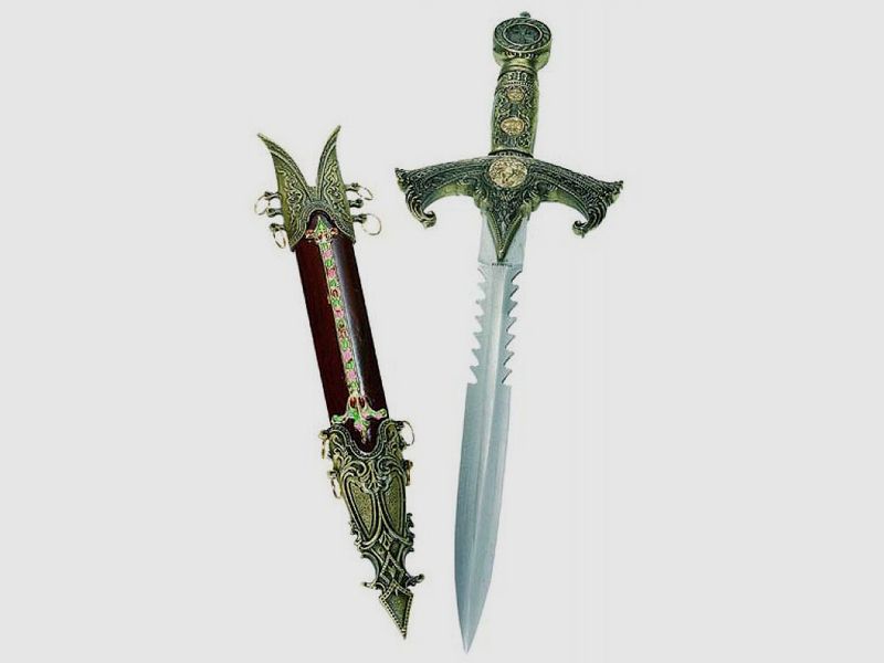 Templer Dolch inklusive verzierter Scheide