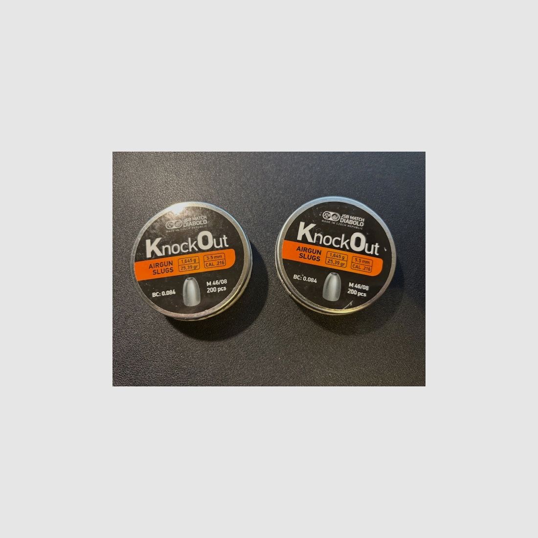 Diabolo JSB KO Slugs .216 5,5mm 200szt. (2 opakowania = 400 szt.)