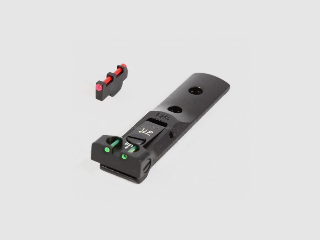 LPA TXT SIGHT FOR S&W REAR SIGHT GREEN FRONT SIGHT RED FIBER OPTIC BLACK REAR SIGHT