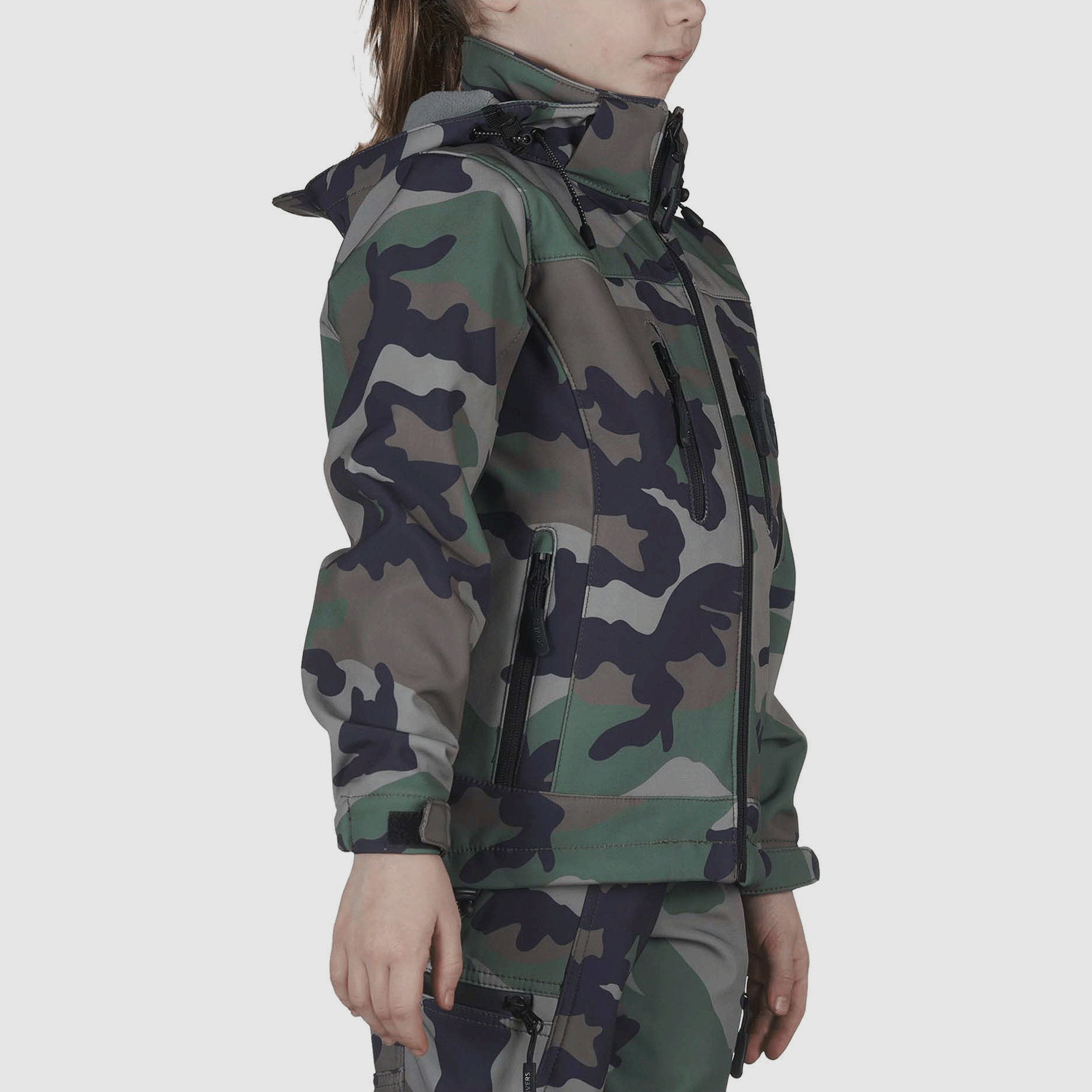KURTKA – UNIVERS – DZIECKO – KURTKA SOFTSHELL U-TEX JUNIOR New Land Camo, zdjęcie 4 z 5