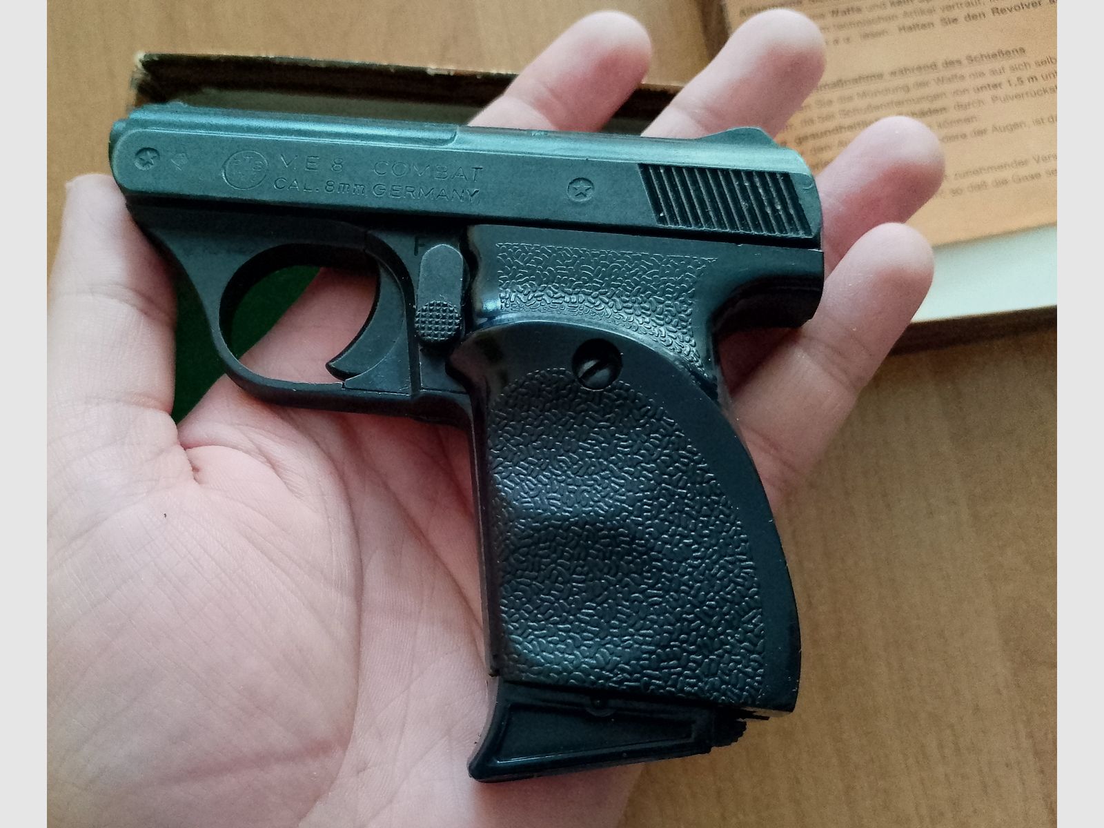 Rare ME 8 Combat in 8 mm blank in PTB 176/2 with packaging!