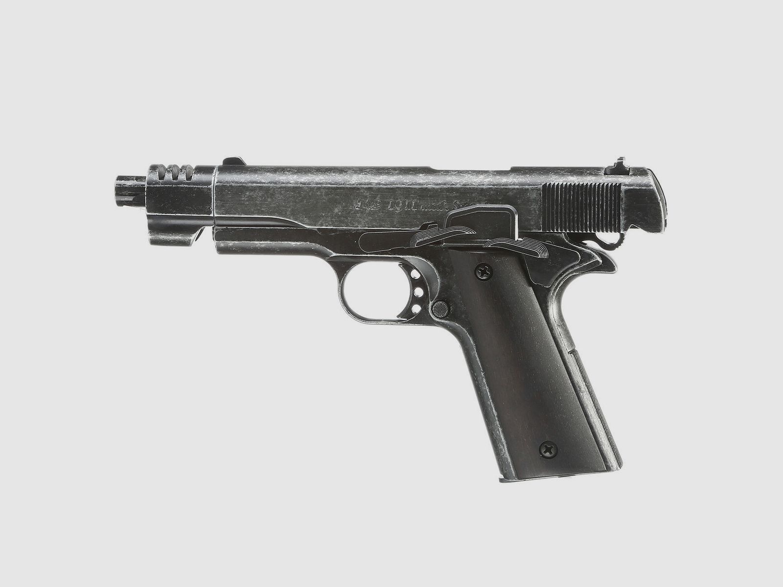 ME 1911 model sport, caliber 9 mm P. A. blank, antique look, wooden grip