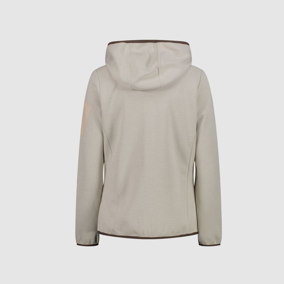 CMP Knit-Tech-Fleece mit Kapuze und Mesh Beige