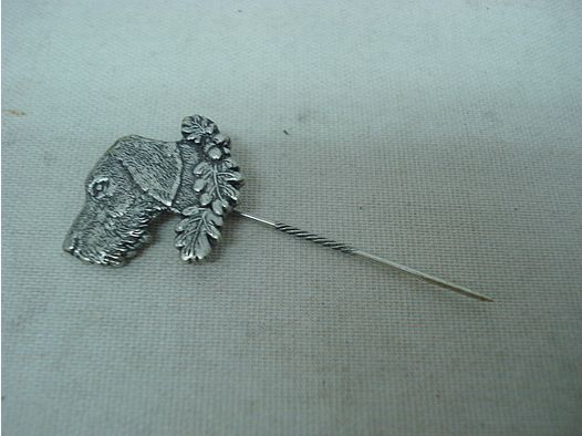 Pin Dt. Drahthaar - old silver, long needle