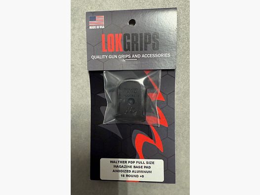 NEW Lok Grips magazine base made of aluminum for Walther PDP Full Size Magazine