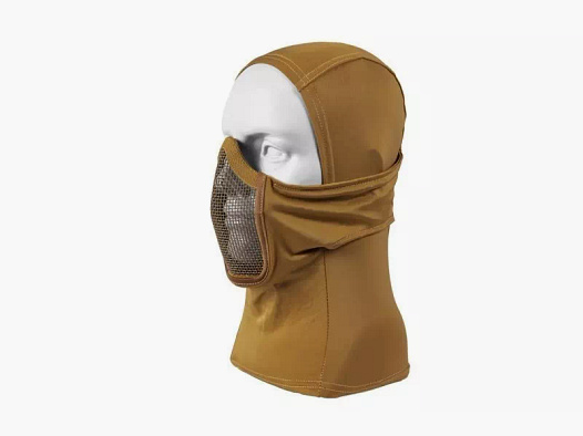 GFT Balaclava/Sturmhaube thermoactive avec masque en maille d'acier intégré, (TAN)