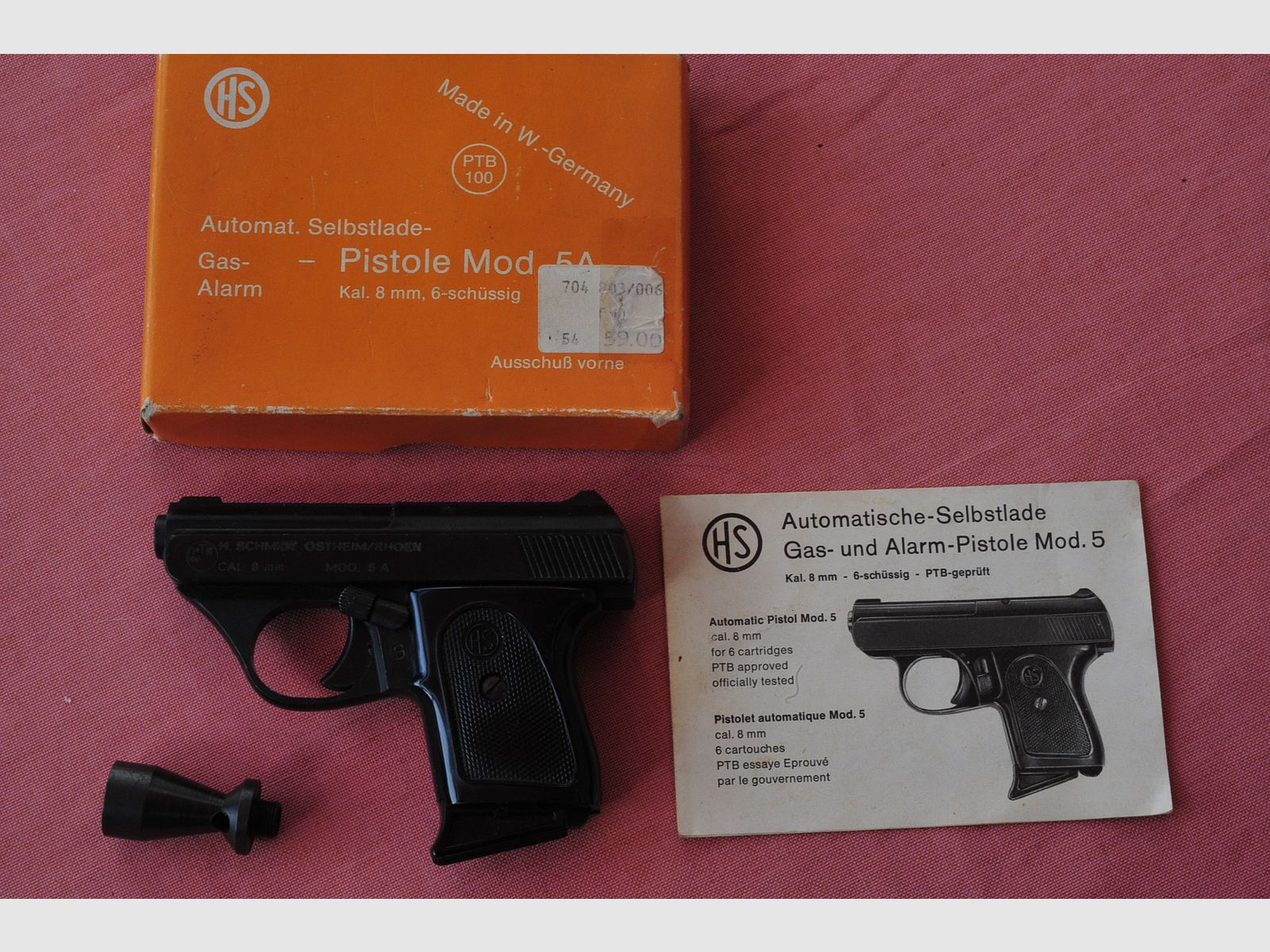 HS Gas-/Alarm-Pistole Mod. 5A , CAL. 8mm Knall, Bild 1 von 5