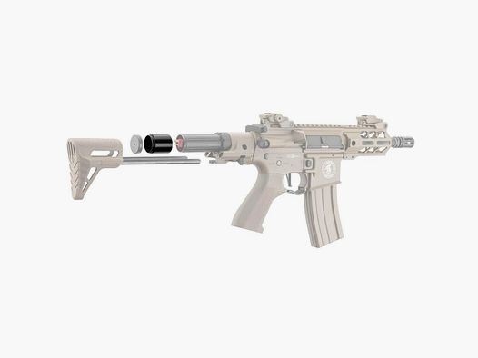 PDW Schaftbuisverlenging Lancer Tactical - Verstelbaar - Compatibel met Airsoft - Verbeterd Comfort en Controle