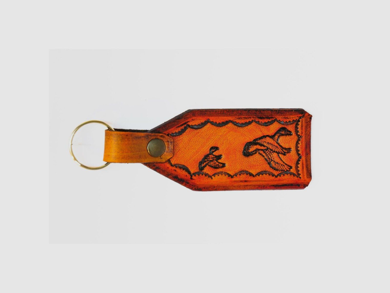 Porte-clés en cuir canard